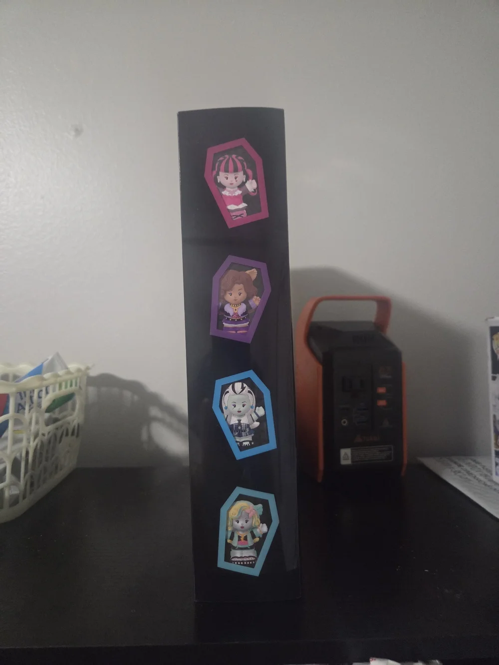 monster high Black White Pink Skull Display Box